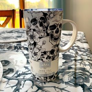 HYDRAPEAK SKULL/FLORAL STAINLESS STEEL TUMBLER 18oz.- RARE AND BRAND NEW!